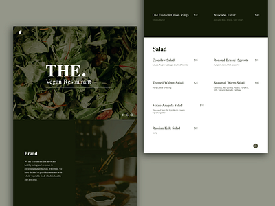 Daily UI :: 043 business daily 100 challenge dailyui design fooddrink menu menu design vector vegan web