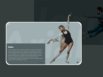 Daily UI :: 045 Info Card app ballet business daily 100 challenge dailyui design landingpage ui vector web xd