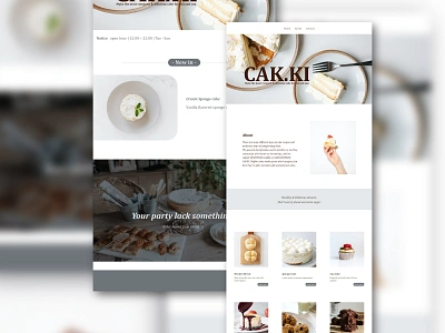 CaK.KI Bakery WEB Design app bakery bakerylogo branding business company design logo order management ui web xd