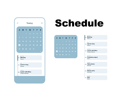 Daily UI :: 071 Schedule app branding business daily 100 challenge dailyui design illustration landingpage schedule ui xd