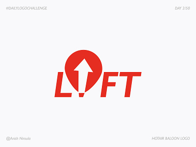 Lift - Hot Air Balloon Logo #dailylogochallenge