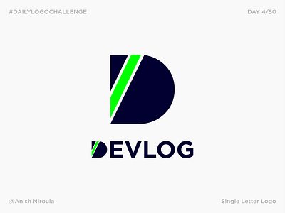 Devlog - Single Letter Logo #dailylogochallenge brand design dailylogochallenge dailylogochallengeday4 devlog logo