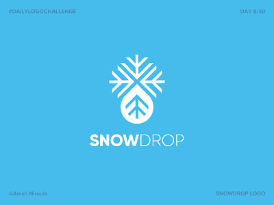 SnowDrop Logo #dailylogochallenge brand design branding dailylogochallenge day8 logo ski mountain logo snow snowdrop