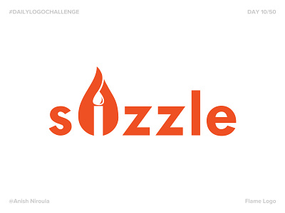 Sizzle - Flame Logo #dailylogochallenge