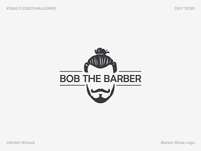 Bob The Barber - Barber Shop Logo | Day 13 #dailylogochallenge