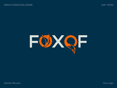 FOXOF - Fox Logo | Day 16 #dailylogochallenge brand design branding dailylogochallenge design foxlogo foxof logo logodesign