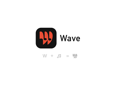 wave图标设计 branding design icon logo