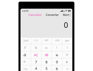 calculator app design ui