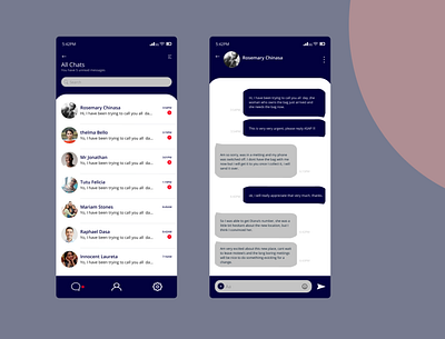 chat app app design ui web