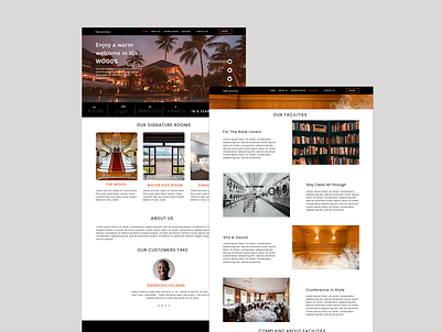 hotel woods design typography ui