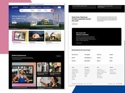 Airbnb website design ui