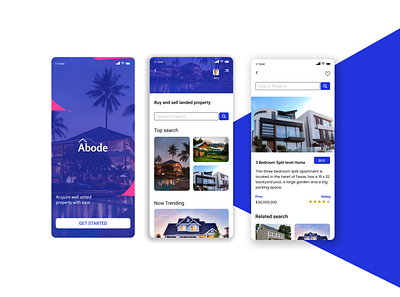 Abode app design typography ui