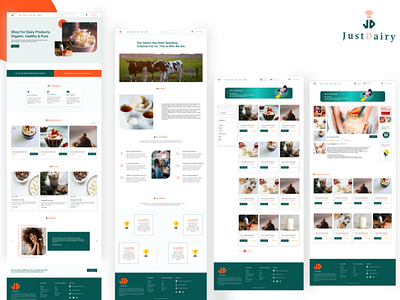 E-commerce paltform for dairy products app design logo ui web website