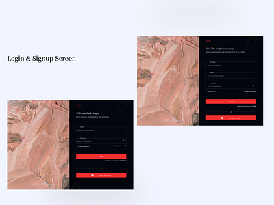 Login & Signup design logo typography ui ux web