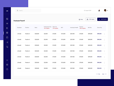 Payroll System app design typography ui ux web