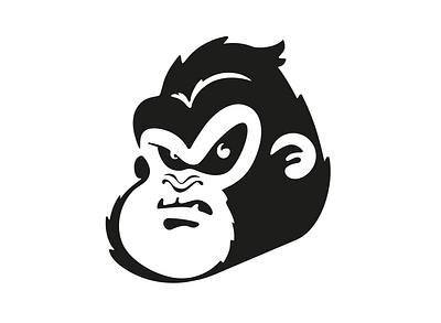 Gorilla Logo adobe illustrator branding design logo logodesign monochrome vector