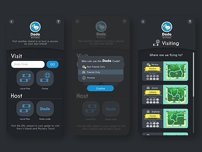 Travel App - Dodo Airlines (Dark Mode)