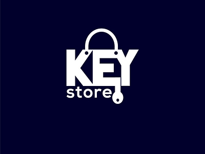 key store design flat icon illustration illustrator logo minimal