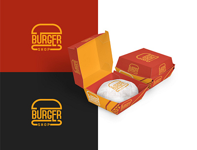 burger design flat icon illustrator logo minimal typography vector