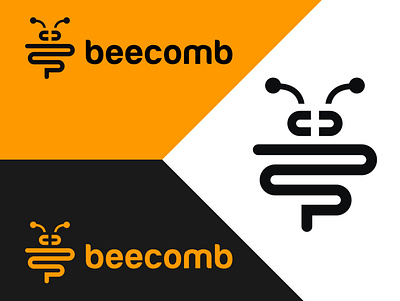 beecomb app design flat icon illustrator logo minimal vector