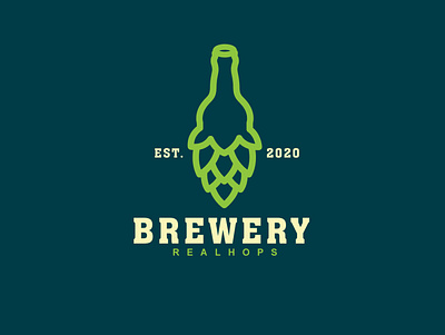Brewery Minimalist Logo Design design flat icon illustrator logo minimal vector