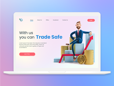 Trading Site design inspiration illustration trade ui web