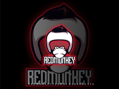 RED MONKEY ESPORT LOGO DESIGN branding icon illustration logo logo design logo esport