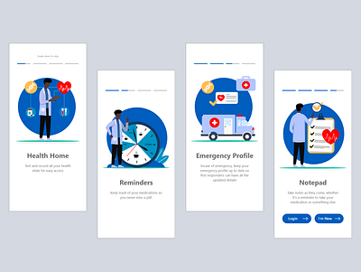 Mobile App Walkthrough app branding design graphic design illustration logo mobile ui ux walkthrough