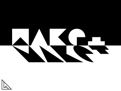 WAKE & MAKE blackandwhite contemporary digital art graphic design illustration illustrator minimalist modern wakenmake