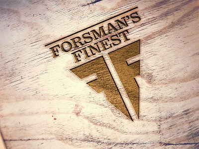 Forsmans Finest Carpentry Official Logo brand identity branding engrave logo logos mockup mockups wood