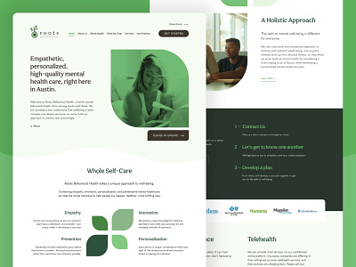 Roots Behavioral Health Website branding counseling therapy ui ux webdesign website website design