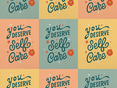 You Deserve Self Care 🌺 design handlettering illustration lettering poster quotes self-care