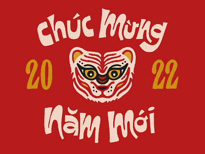 Year of the Tiger 2022 design handlettering illustration lettering lunar new year tiger typography