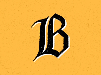 Blackletter is a 'B' b blackletter letter lettering texture type typography vector