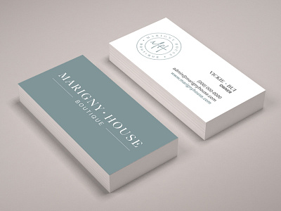 Marigny House Boutique Business Cards boutique branding business cards chic logo print print design