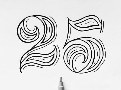 What's Funnier than 24? 25 handlettering lettering numbers type typography