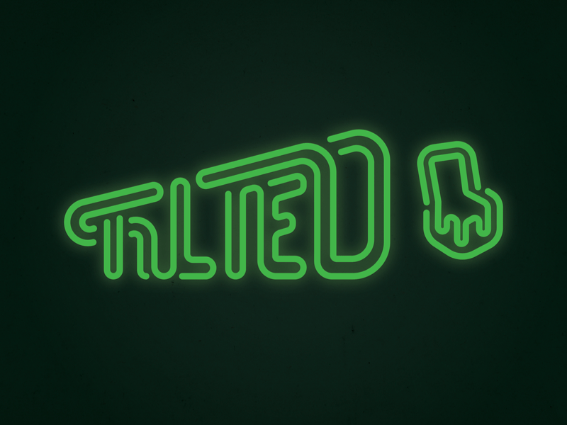 6/31: Neon Tilted lettering neon tilteddecember typography