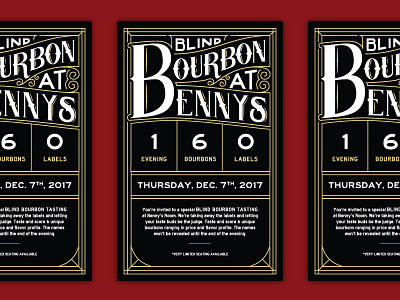30/31: Blind Bourbon Tasting bourbon design flyer lettering typography