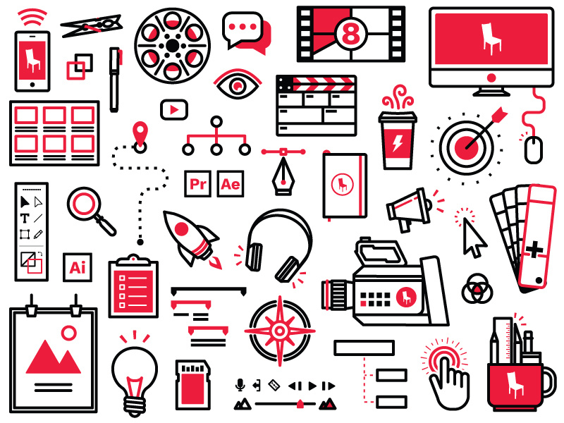 Tilted Icons for Days vector illustrator icons iconography design creative