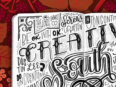 Creative South '18 Notes handdrawn handlettering notes sketchnotes typography