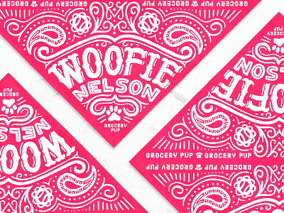 Woofie Nelson bandana lettering mockup typography