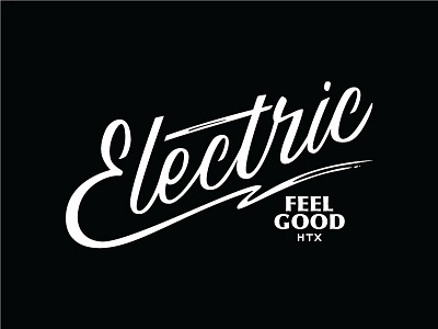 Electric Feelgood - Round 1 design houston lettering logo typography