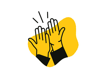 High five! branding hands icons illustration