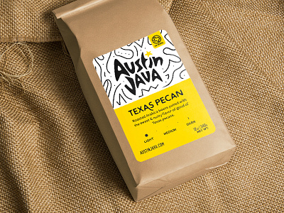 Austin Java Coffee atx austin austin texas coffee coffee bag coffee beans design packaging