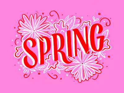 Spring Lettering + Doodles doodle florals handlettering lettering spring