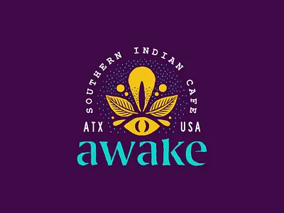 Awake Cafe Logo branding cafe design illustration indian lettering logo restaurant type typography