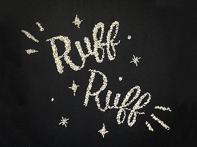 Ruff Ruff Rice design handlettering lettering script tactile typography type typography