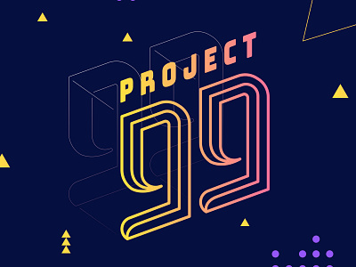Project 99 Logo branding design typography vector