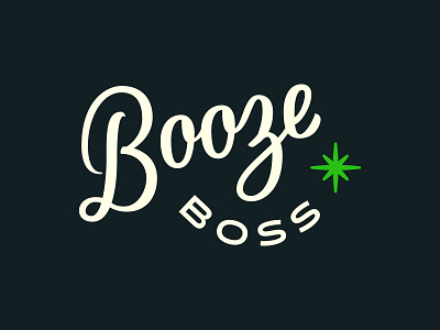 Booze Boss branding design handlettering lettering script typography vector