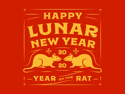 Lunar New Year 2020 2020 design illustration lunar new year rat
